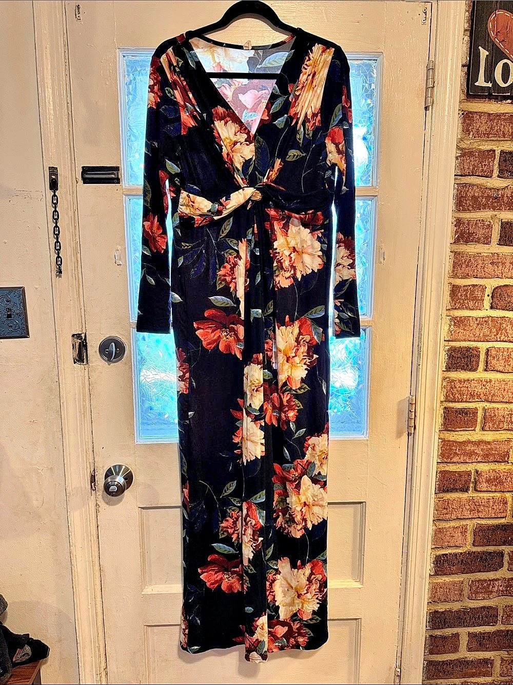 Pink Blush Maternity Floral Wrap Maxi Dress XL/1X